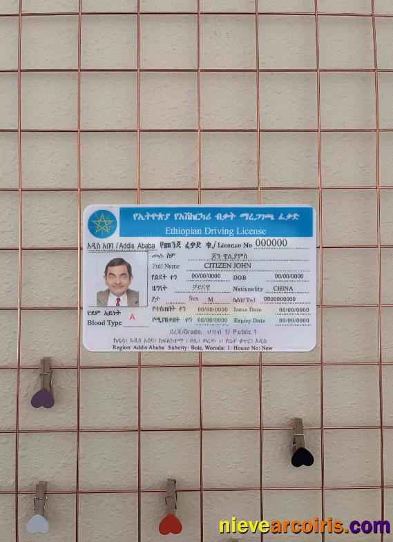 Ethiopia driving license photolook